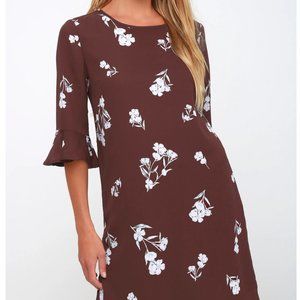 Lulus Sweeter Than This Plum Purple Floral Print Shift Dress